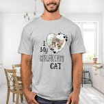 Ik hou van de aangepaste hartfoto van mijn Vriendi T-shirt<br><div class="desc">Wie hou je echt van? Je vriendin of haar kat. Geef het perfecte cadeau aan je vriendje deze Valentijnsdag met dit gekke kattenliefhebber shirt! Een moet hebben voor elke kattenliefhebber, kattemoeder en kattenvader. Een leuke draai op mijn Vriendin, dit shirt citeert: "Ik hou van mijn Vriendin kat" ... Personaliseer je...</div>