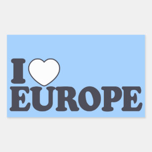 Ik hou van de aangepaste stickers van EUROPA