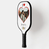 Ik hou van de aangepaste tekst pickleball paddle (Links)