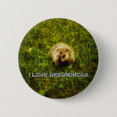 Ik hou van de aardhogs-knop ronde button 5,7 cm (Voorkant)