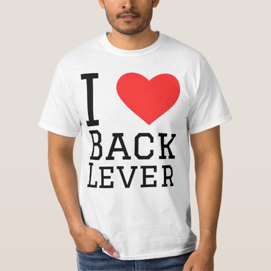 Ik hou van de achterste hendel t-shirt (Voorkant)