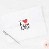 Ik hou van de achterste hendel vierkante sticker (Envelop)