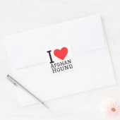 Ik hou van de Afghaanse hond Vierkante Sticker (Envelop)