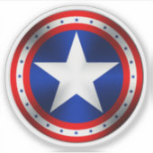 Ik hou van de Amerikaanse vlag in een cirkel Sticker (Voorkant)