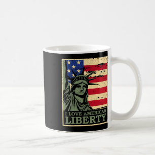 Ik hou van de Amerikaanse Vrijheid 4 juli Onafhank Koffiemok