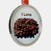 Ik hou van de Aroma van Koffee Metalen Ornament (Rechts)