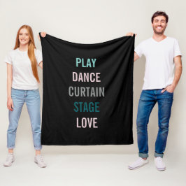 Ik hou van de Arts Dance Actor Personaliseert Room Fleece Deken