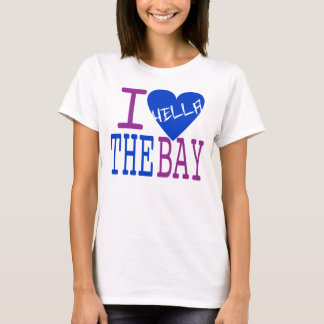 Ik hou van de baai (vers blauw) t-shirt