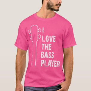 Ik hou van de basgitarist Basgitaar Band Orkest T-shirt