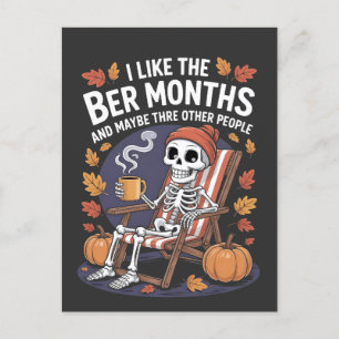 Ik Hou van de Ber Maanden Grappige Griezelige Skel Uitnodiging Briefkaart