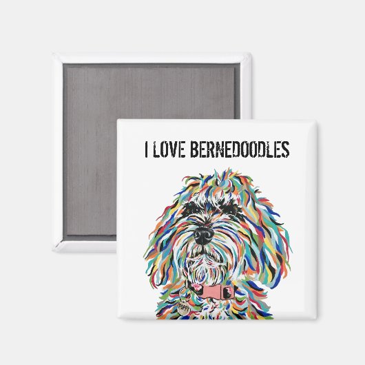 Ik hou van de Bernedoodles magneet (Voorkant / Achterkant)