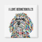Ik hou van de Bernedoodles magneet (Voorkant)
