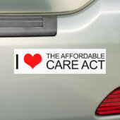 Ik hou van de Betaalbare Zorgwet Bumpersticker (Op auto)