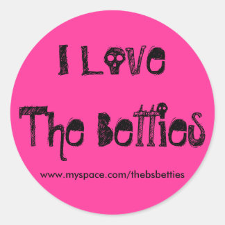 Ik hou van de Betties, www.myspace.com/thebsbettie Ronde Sticker