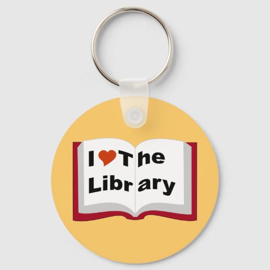 Ik hou van de bibliotheek sleutelhanger (Voorkant)