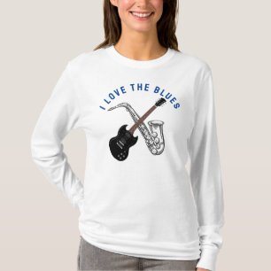 Ik hou van de blauwe T-shirt