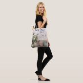 Ik hou van de bloemen van de Parijse straatscene Tote Bag (Op model)