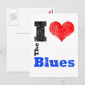 Ik hou van de Blues Briefkaart (Voorkant / Achterkant)