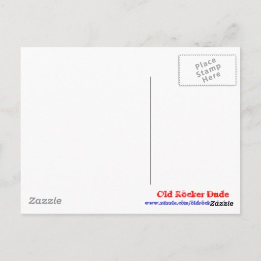 Ik hou van de Blues Briefkaart (Achterkant)