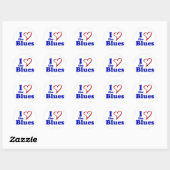 Ik hou van de Blues Ronde Sticker (Vel)