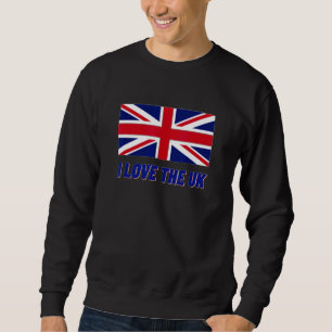Ik hou van de Britse Union Jack vlag Trui