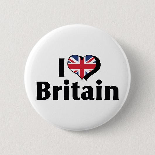 Ik hou van de Britse vlag Ronde Button 5,7 Cm (Voorkant)