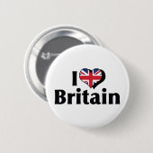 Ik hou van de Britse vlag Ronde Button 5,7 Cm (Voorkant /achterkant)