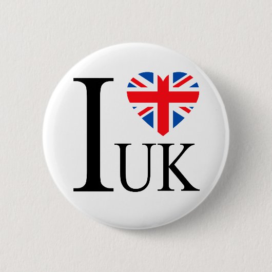 Ik hou van de Britse vlag Ronde Button 5,7 Cm (Voorkant)
