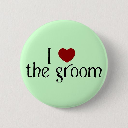 Ik hou van de bruidegom ronde button 5,7 cm (Voorkant)