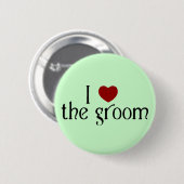 Ik hou van de bruidegom ronde button 5,7 cm (Voorkant /achterkant)