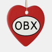 Ik hou van de buitenste banken keramisch ornament (Rechts)