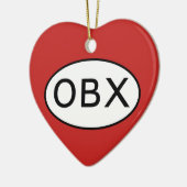 Ik hou van de buitenste banken keramisch ornament (Links)