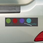 Ik hou van de Bumpersticker van Crochet (Op auto)