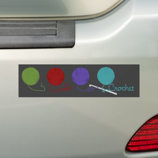 Ik hou van de Bumpersticker van Crochet (Op auto)