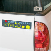Ik hou van de Bumpersticker van Jarvis Square (Op Truck)