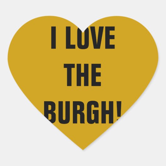 IK HOU VAN DE BURGH! HART STICKER (Voorkant)