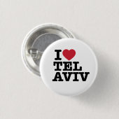 Ik hou van de Button van Tel Aviv (Voorkant /achterkant)