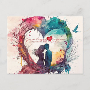 Ik hou van de cadeaubon van Art valentijns Feestdagenkaart