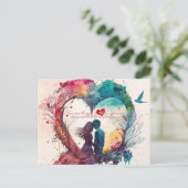 Ik hou van de cadeaubon van Art valentijns Feestdagenkaart (Staand voorkant)