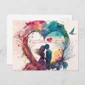 Ik hou van de cadeaubon van Art valentijns Feestdagenkaart (Voorkant / Achterkant)