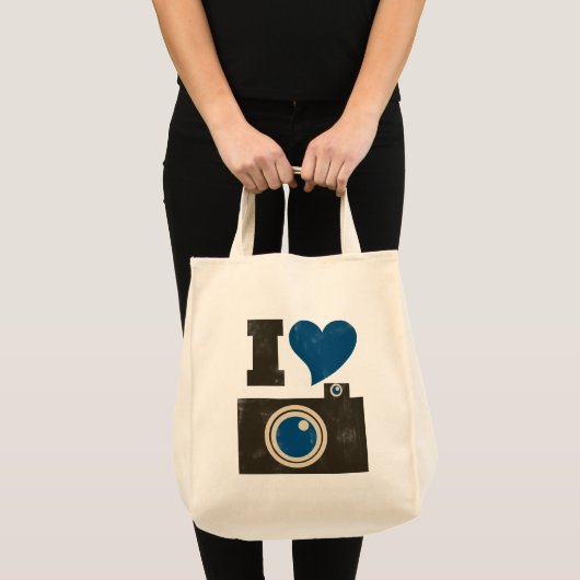 Ik hou van de camera tote bag (Voorkant (product))