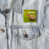 Ik hou van de Capybaraknop Vierkante Button 5,1 Cm (In situ)