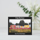 Ik hou van de Circus! Circus Train Briefkaart (Staand voorkant)