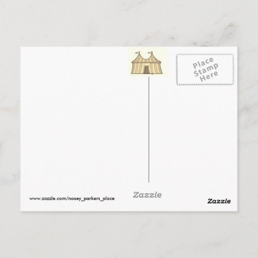 Ik hou van de Circus! Circus Train Briefkaart (Achterkant)