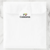 Ik hou van de Comoren vlag Ronde Sticker (Tas)