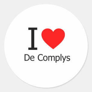 Ik hou van de Complys Ronde Sticker