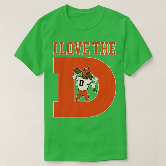 Ik hou van de D Broncos T-shirt (Design voorkant)
