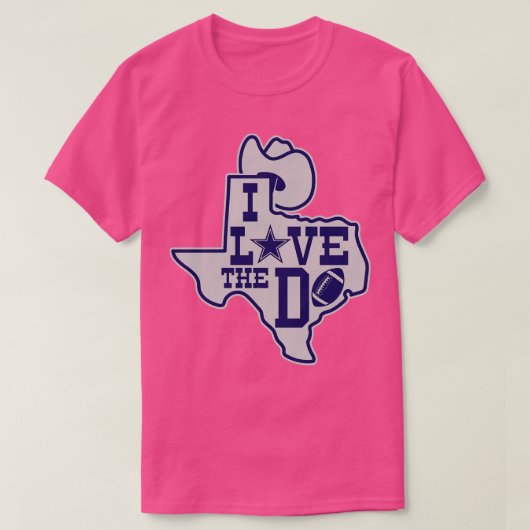 Ik hou van de D Dallas T-shirt (Design voorkant)