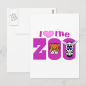 Ik hou van de dierentuin briefkaart (Voorkant / Achterkant)