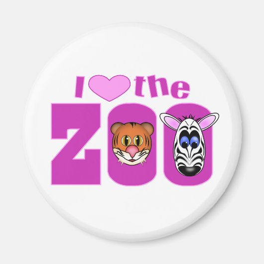 Ik hou van de dierentuin magneet (Voorkant)